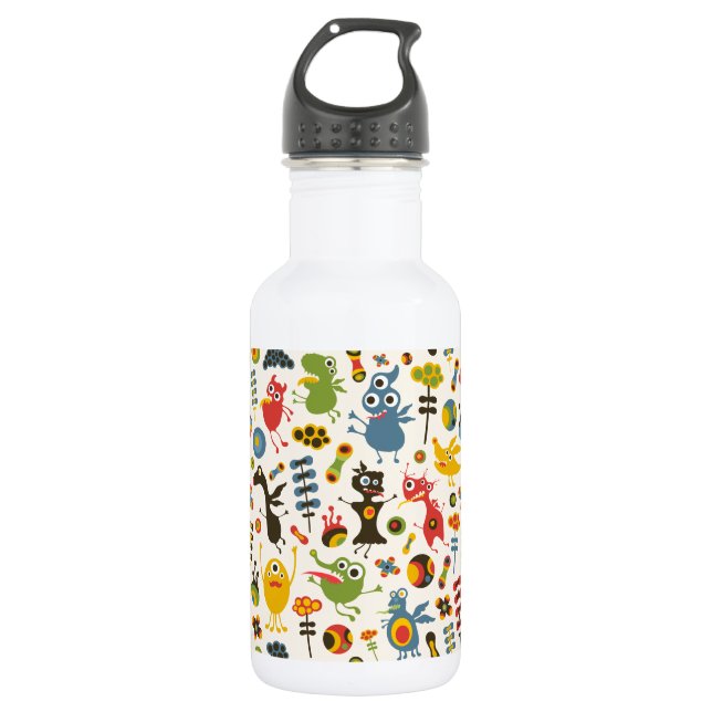 Botella De Agua Monstruos felices (Anverso)