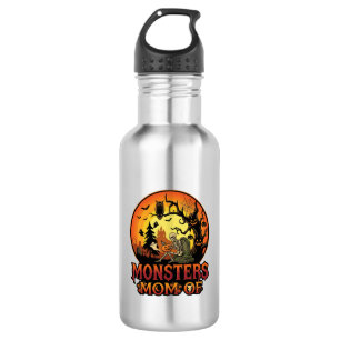Botella De Agua Monstruos Mamá Halloween Esqueleto Calabaza Búho E