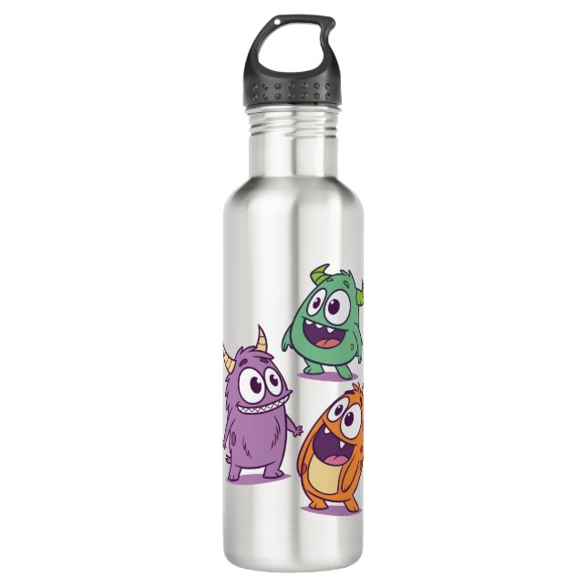 Botella De Agua Monstruos Personalizados juguetones - Carácter gua (Anverso)