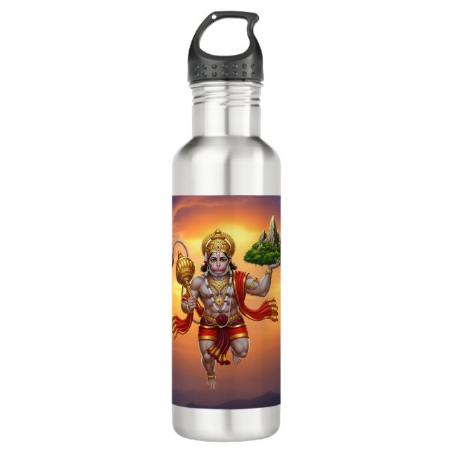 Botella De Agua Montaña de elevación de vuelo Lord Hanuman (Anverso)
