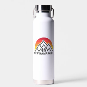Botella De Agua Montaña Retro New Hampshire 48