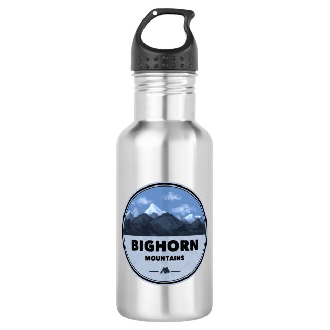 Botella De Agua Montañas Bighorn Wyoming Montana Camping (Anverso)