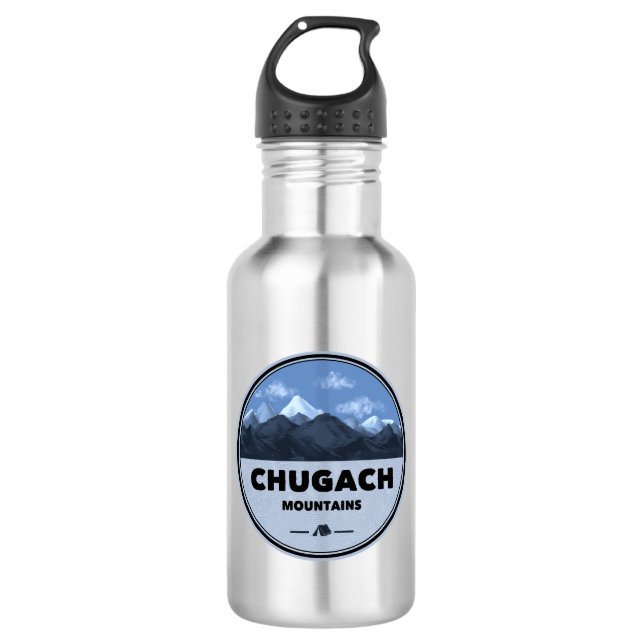 Botella De Agua Montañas Chugach Camping Alaska (Anverso)