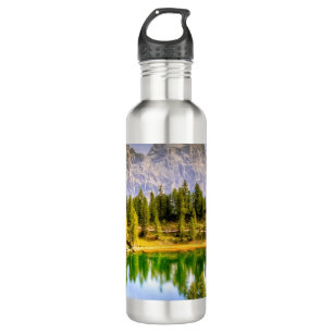 Botella De Agua Montañas Dolomitas y el impresionante paisaje del