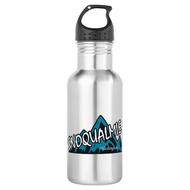 Botella De Agua Montañas Snoqualmie Washington (Anverso)