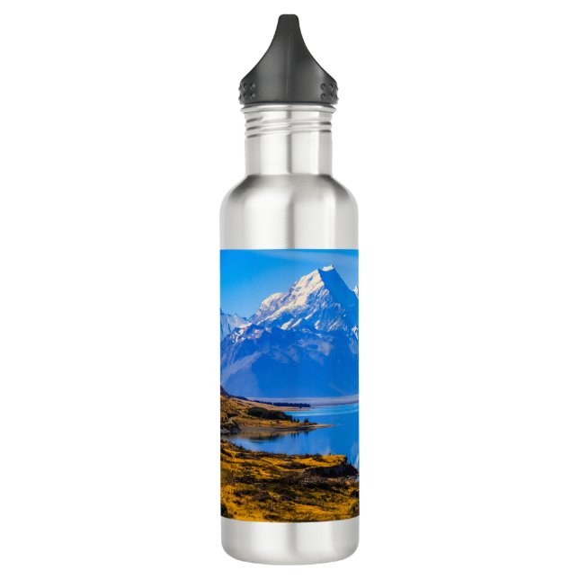 Botella De Agua Monte Cook con vistas al lago Pukaki, NZ (Izquierda)