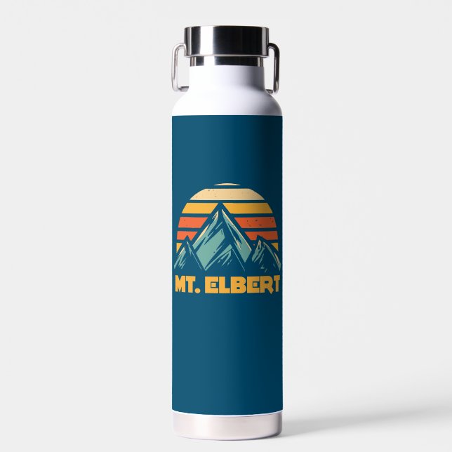 Botella De Agua Monte Elbert Colorado Retro Turquoise (Delantero)