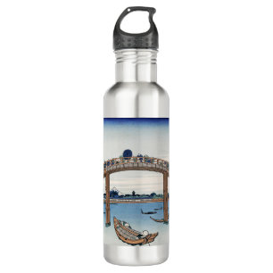 Botella De Agua Monte Fuji Housai visto desde debajo del puente ma