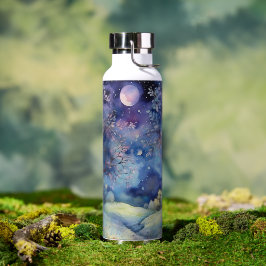 Botella De Agua Moonlit Enchanted Forest Nightscape