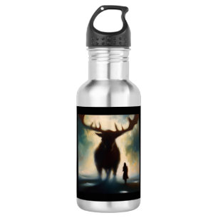 Botella De Agua Moose de los animales espirituales 2