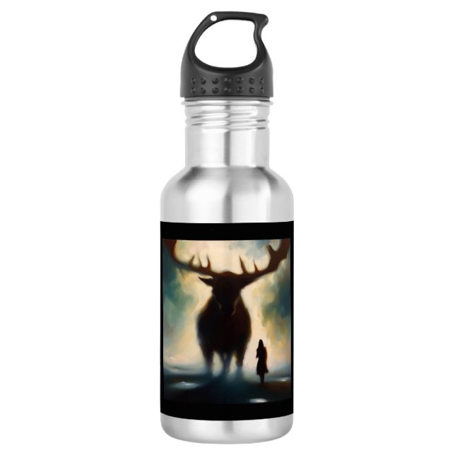 Botella De Agua Moose de los animales espirituales 2 (Anverso)
