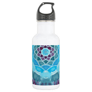 Botella De Agua Morado Flor Mandala Tie Dye
