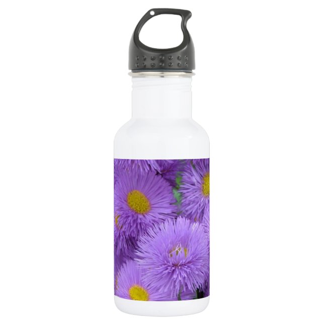 Botella De Agua Morado Floral (Anverso)
