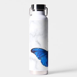 Botella De Agua Morfo azul mariposa personalizada