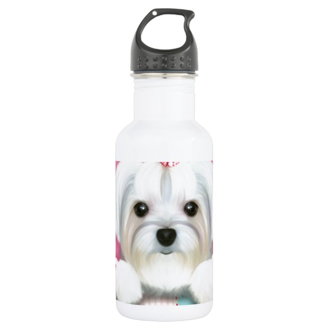 BOTELLA DE AGUA MORKIE EXFOLIADO (Anverso)