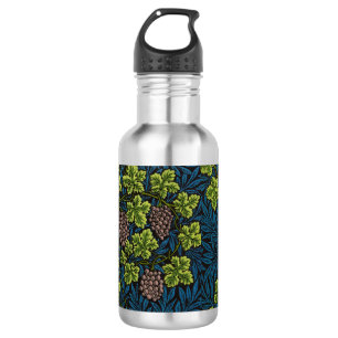 Botella De Agua Morris - Antiguo patrón de uva, abandono y vid de 