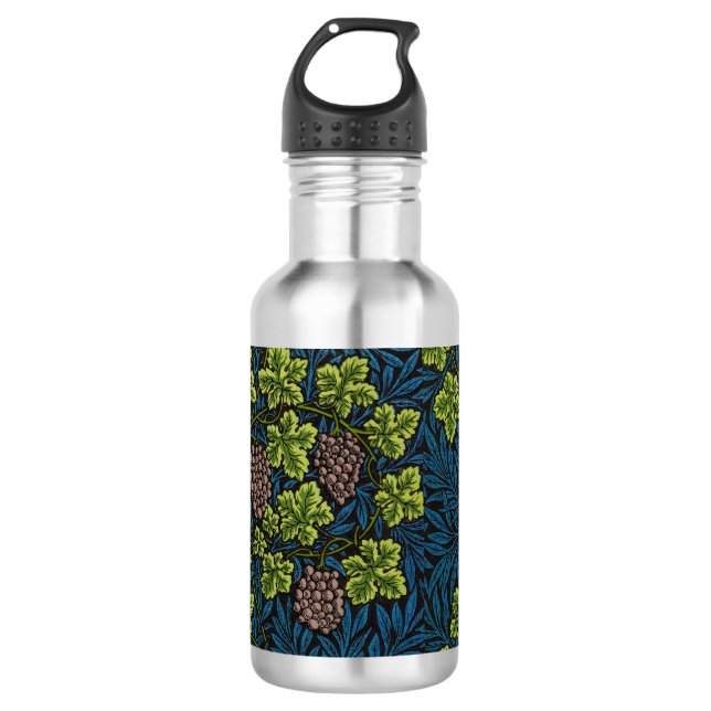 Botella De Agua Morris - Antiguo patrón de uva, abandono y vid de  (Anverso)