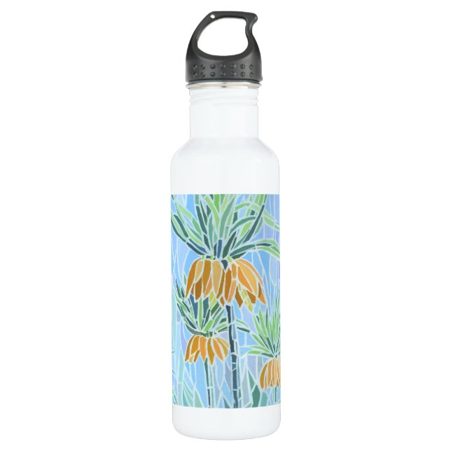 Botella De Agua Mosaico floral (Anverso)