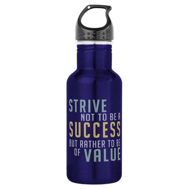 Botella De Agua Motivación de éxito y valor (Anverso)