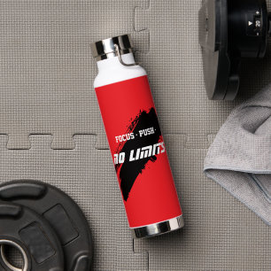 Botella De Agua Motivacional Fitness Rojo