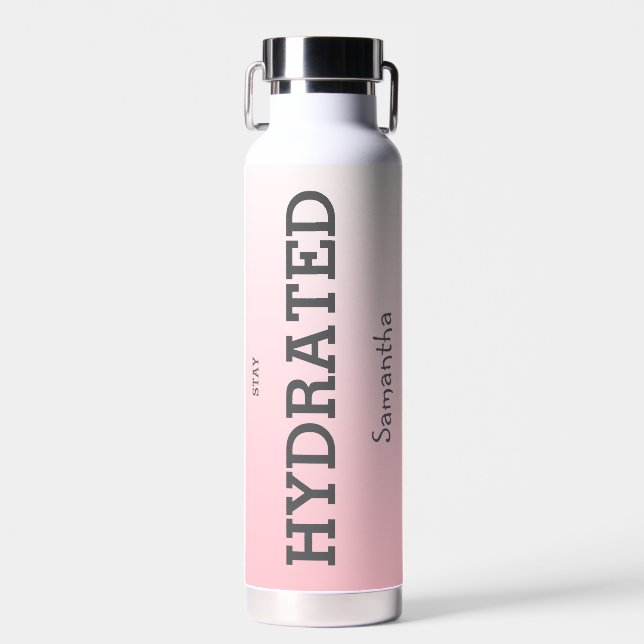 Botella de agua Motivadora de Salud Rosa (Delantero)