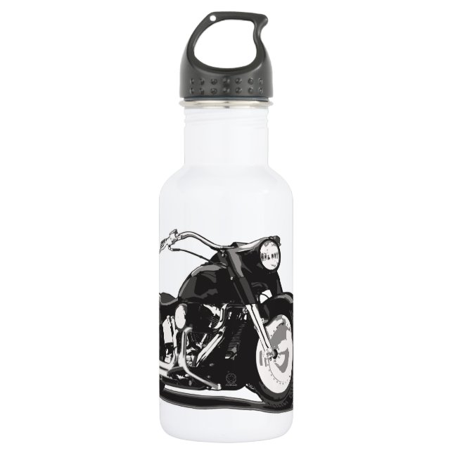 Botella De Agua Moto negro (Anverso)