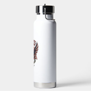 Botella De Agua Motociclista Patriota Cráneo Motociclista Carreter
