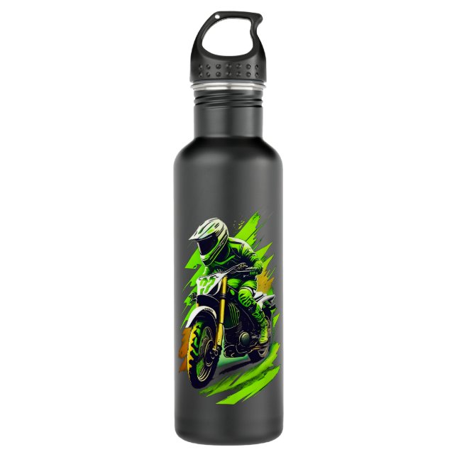 Botella De Agua Motocross Dirt Bike Motocross Dirtbike Enduro (Anverso)