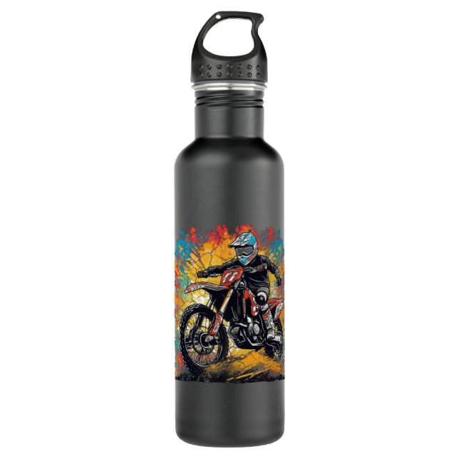 Botella De Agua Motocross Dirt Bike Motocross Dirtbike Enduro Jump (Anverso)