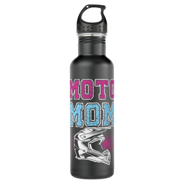 Botella De Agua Motocross Moto Mom MX Dirtbike (Anverso)