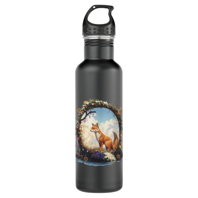 Botella De Agua Mountain Woodland Animals Fox Nature (Anverso)