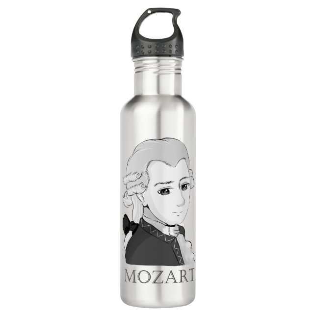 Botella De Agua Mozart im Chibi Style (Anverso)