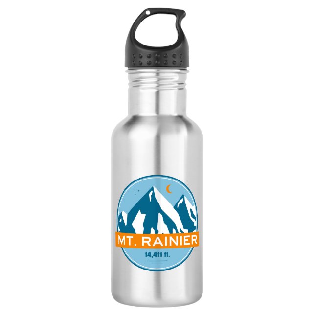 Botella De Agua Mt. Rainier Washington Estrellas Luna (Anverso)
