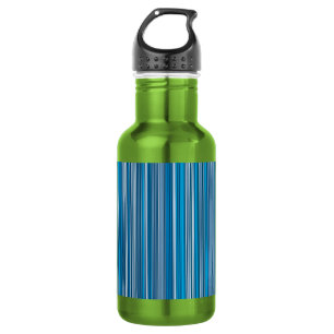 Botella De Agua Muchas franjas multicolores en el azul