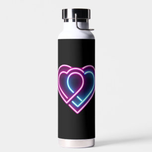 Botella De Agua Mugre El día de San Valentín de corazón rosa/azul
