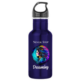 Botella De Agua Mujer bella etérea nunca deja de soñar