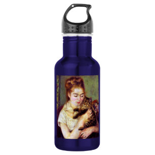 Botella De Agua Mujer con gato, Auguste Renoir