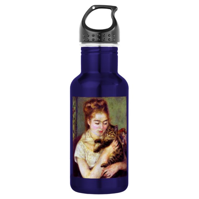 Botella De Agua Mujer con gato, Auguste Renoir (Anverso)
