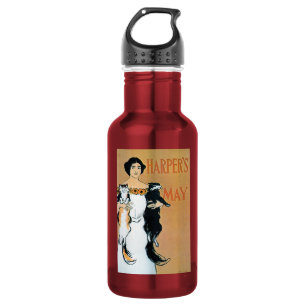 Botella De Agua Mujer con gatos, Edward Penfield