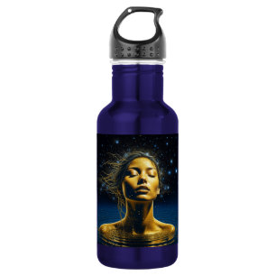 Botella De Agua Mujer Etérea Meditando Bajo las Estrellas