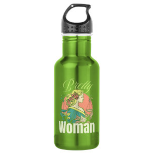 Botella De Agua Mujer Hermosa – Ilustración de Belleza Cautivadora