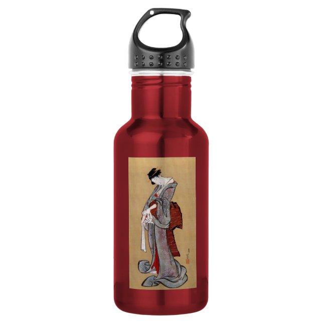 Botella De Agua Mujer japonesa geisha, Hokusai (Anverso)