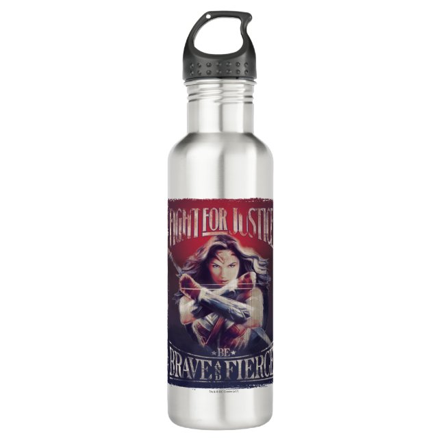 Botella De Agua Mujer Maravilla Lucha Por La Justicia (Anverso)