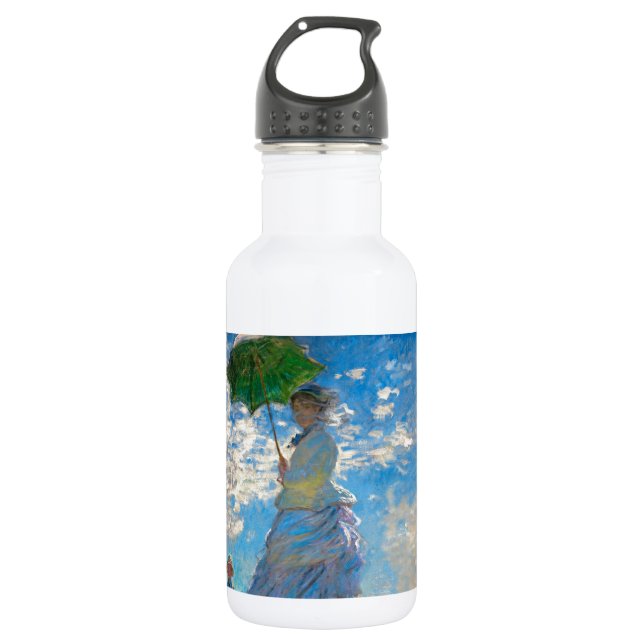 Botella De Agua Mujer Monet Paraguas Impresionismo (Anverso)