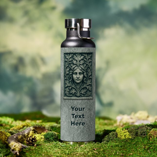 Botella De Agua Mujer Verde - Piedra (Al aire libre (girado))