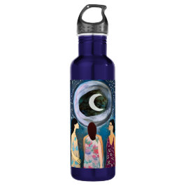 Botella De Agua Mujeres mirando el arte de la luna