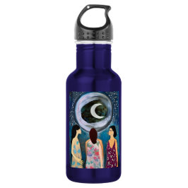 Botella De Agua Mujeres mirando el arte de la luna