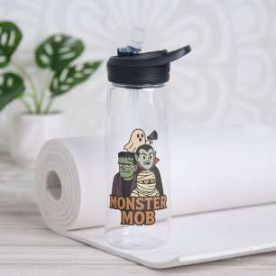 Botella De Agua Multitud de Monstruos Retro Halloween Vampiro Momi