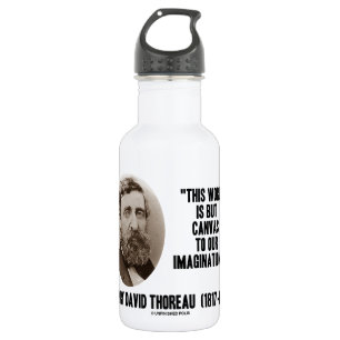 Botella De Agua Mundo pero lona de Thoreau a nuestras