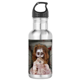 Botella De Agua Muñeca de porcelana vintage embrujada de SlipperyJ
